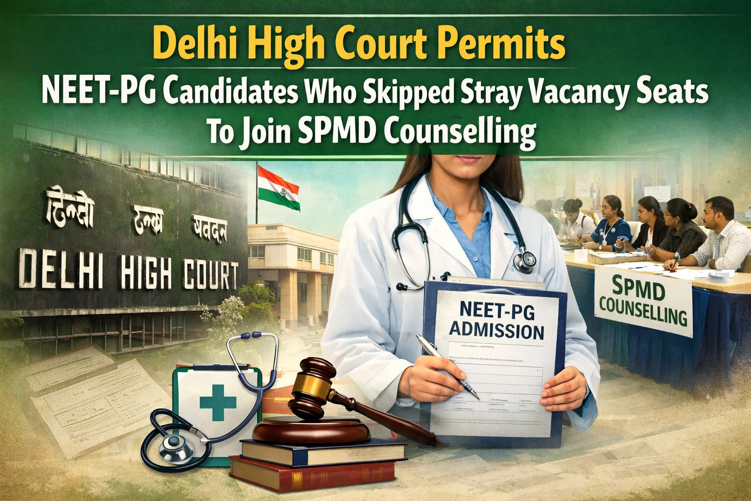 Delhi HC Allows NEET-PG Candidates to Join SPMD Counselling, Says Non-Joining of Stray Vacancy Seat Not a Bar